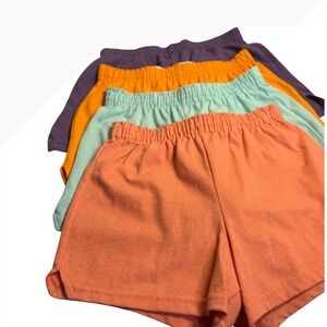 Soffe Shorts Women XS 4 Pack Multicolor Athletic Gym Cheer Cotton Loungewear Lot